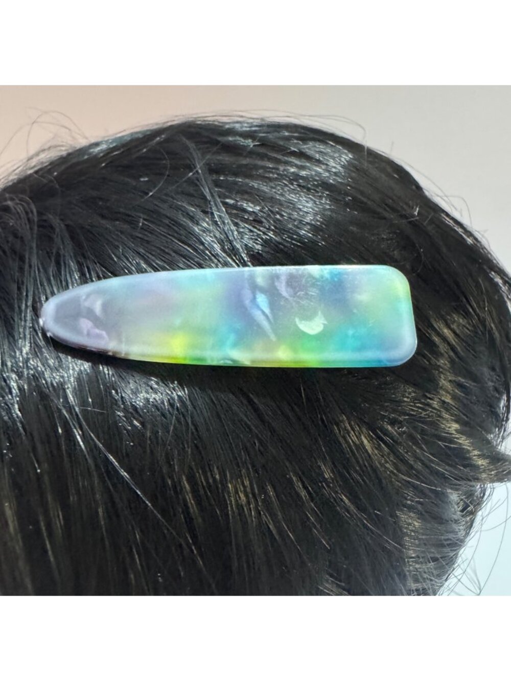 Multicolor Acrylic Hair Clip Gold Metal Backing Alligator Style New Condition